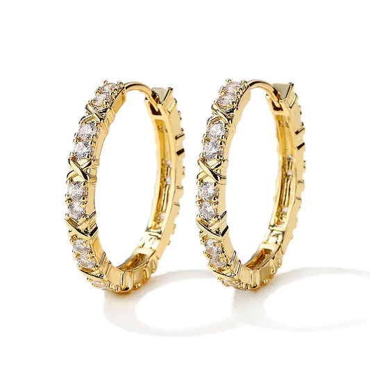 Gold Plated Hoop Earrings for Women